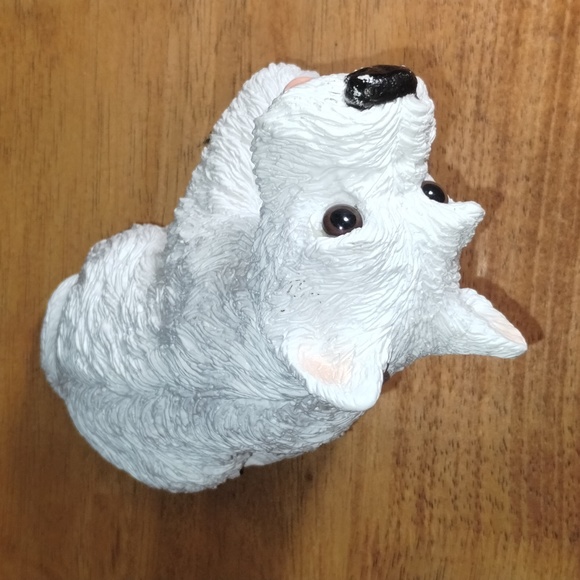 Vintage 1984 Universal Statuary Corp 316 Resin Terrier white dog statue - Picture 9 of 10